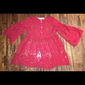 XS Jen's Pirate Booty for Free People red lace top